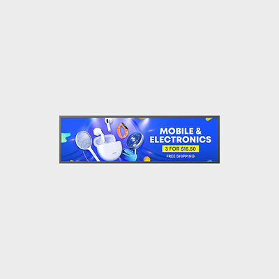 49,5 inch Bar Type TFT LCD-ondersteuning voor commerciële toepassingen binnen en buiten