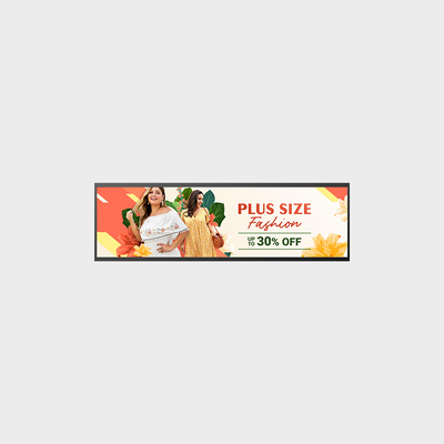 37-inch Bar Type Display LCD-reclame met slank ontwerp, volledig metalen omhulsel