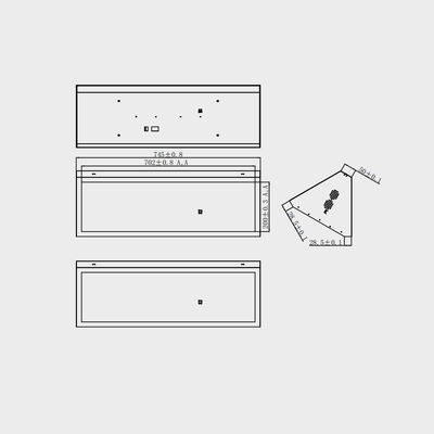 28.6 inch Bar Type Display Tweeslachtig scherm Voltooide machineoplossing