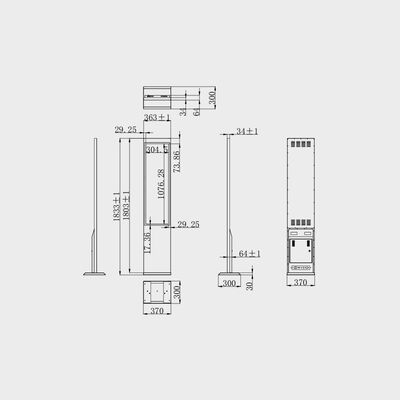 43.9 inch Bar Type TFT Display HMI Machine Commercieel Display Support Winkelcentrum