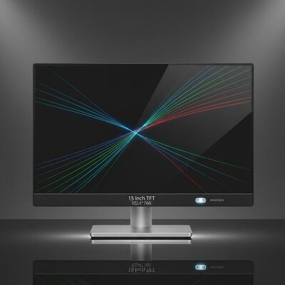 15 inch TFT met standaardresolutie van 1024 * 768 ondersteunt helderheidsaanpassing
