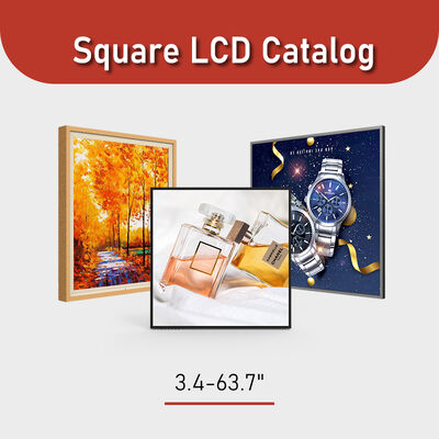 Vierkant LCD-scherm met hoge helderheid, paneelgrootte van 3,4-63,7 inch en standaardhelderheid van 500-1000