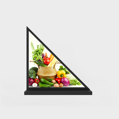 13,14 inch driehoekige LCD-reclamemachine met Android-systeemoplossing